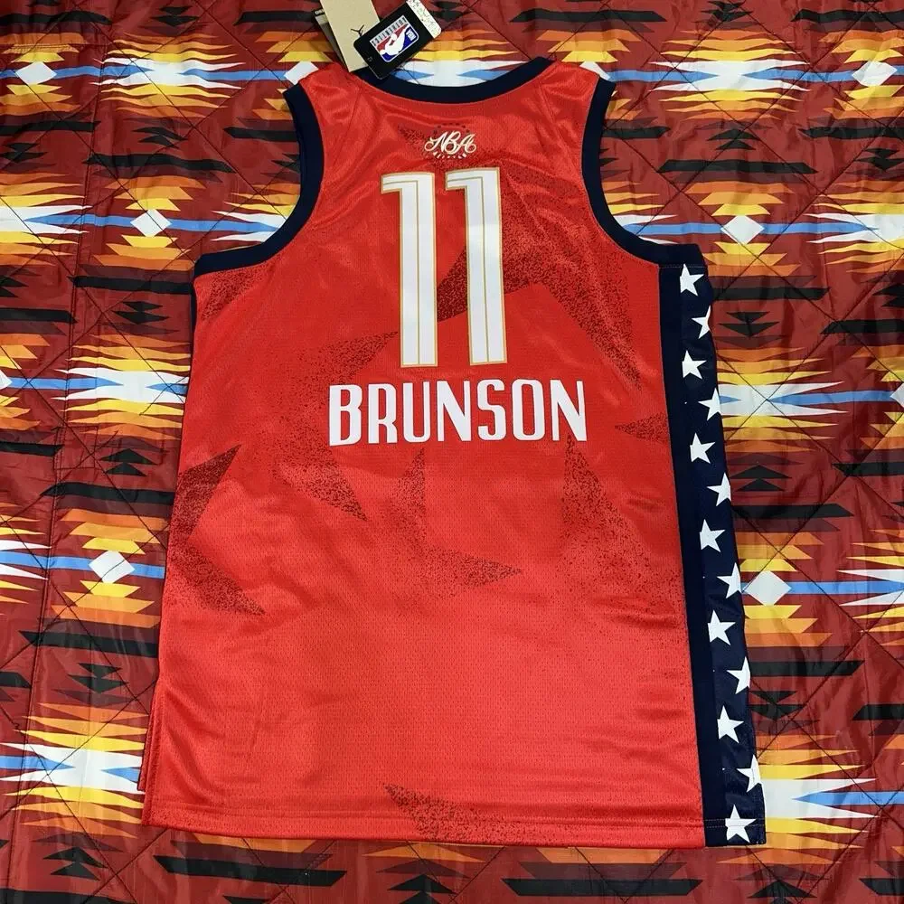 NEW YORK KNICKS Jalen Brunson 2026 NBA All Star USA Jordan Jersey Men’s Medium